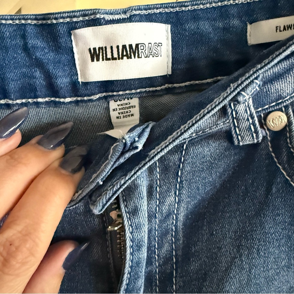 William Rast Miss Me Light Blue Embroidered Flawless Flare Jeans - Picture 6 of 8